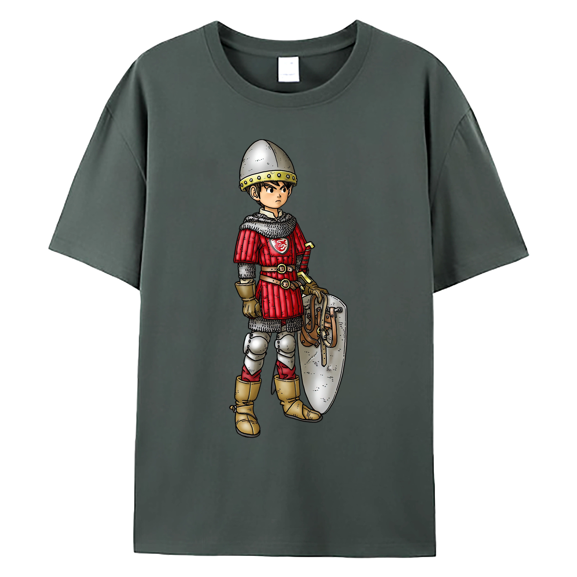 （画像用） ドラゴンクエスト Doragon Kuesuto Dragon Quest 綿100％ メンズ半袖Tシャツ｜肌触りやわらか＆通気性